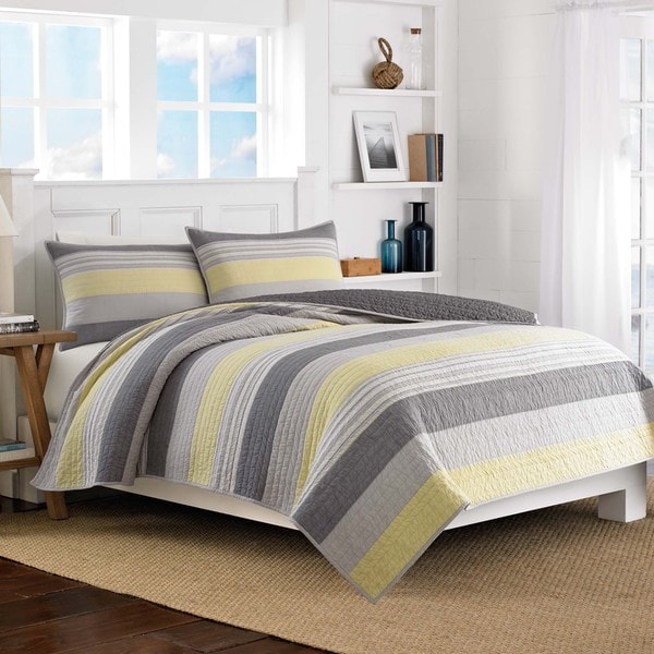 Nautica Tideway Cotton Reversible Quilt and Sham Seperates