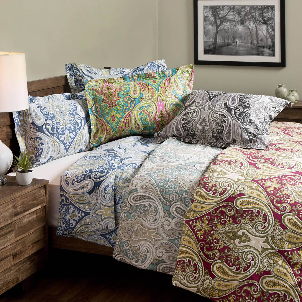 Crystal Palace 100-percent Cotton Print 3-piece Duvet Cover Set