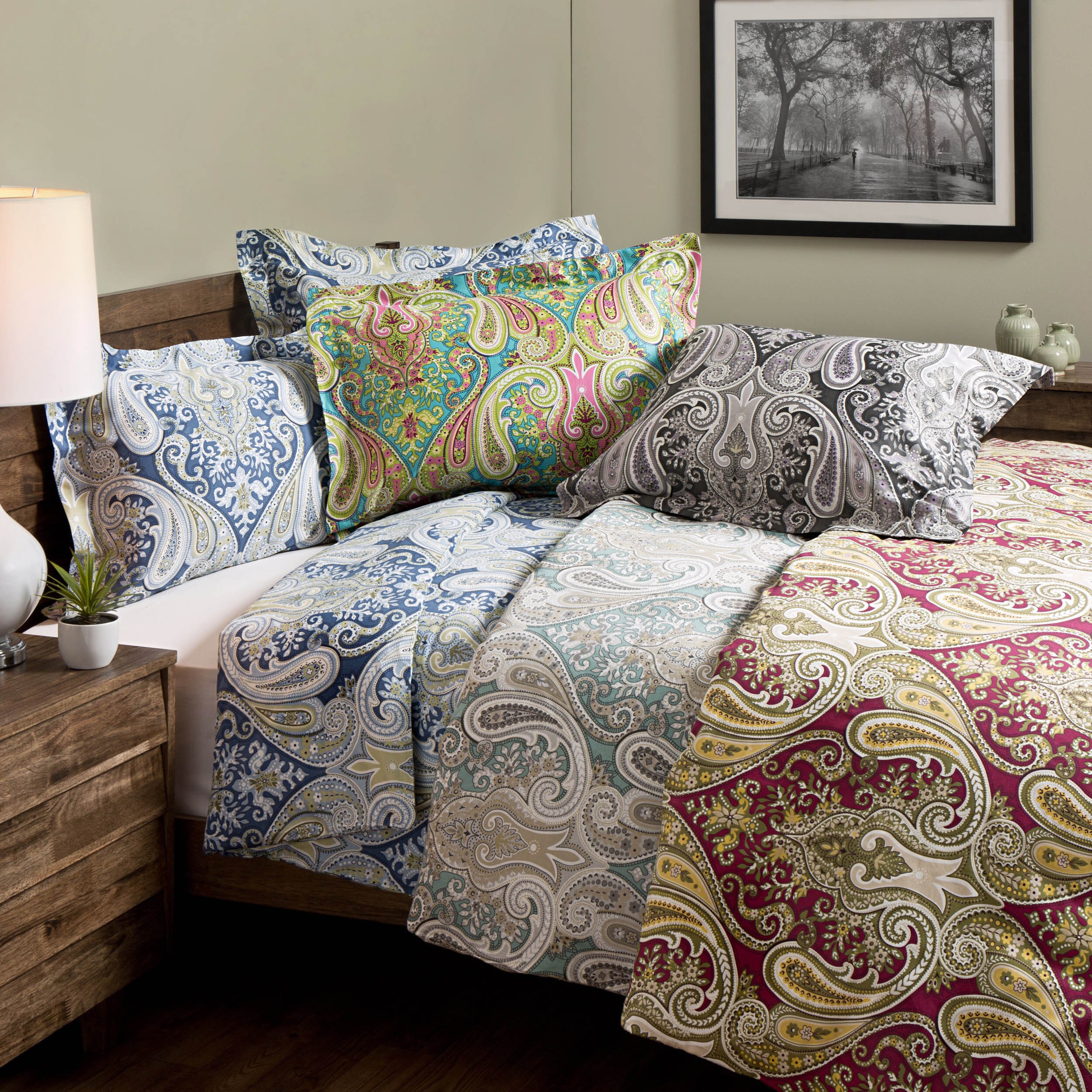 Milano Paisley Cotton Duvet Cover Set Free Shipping Today Crystal Palace 100 Percent Cotton Print 3 Piece Duvet Cover Set