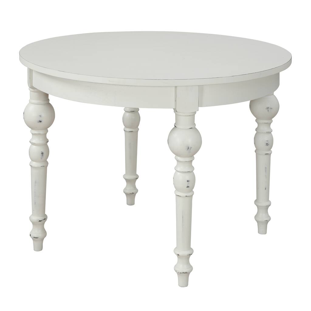 Fairbanks Antique White Round Dining Table - Off White