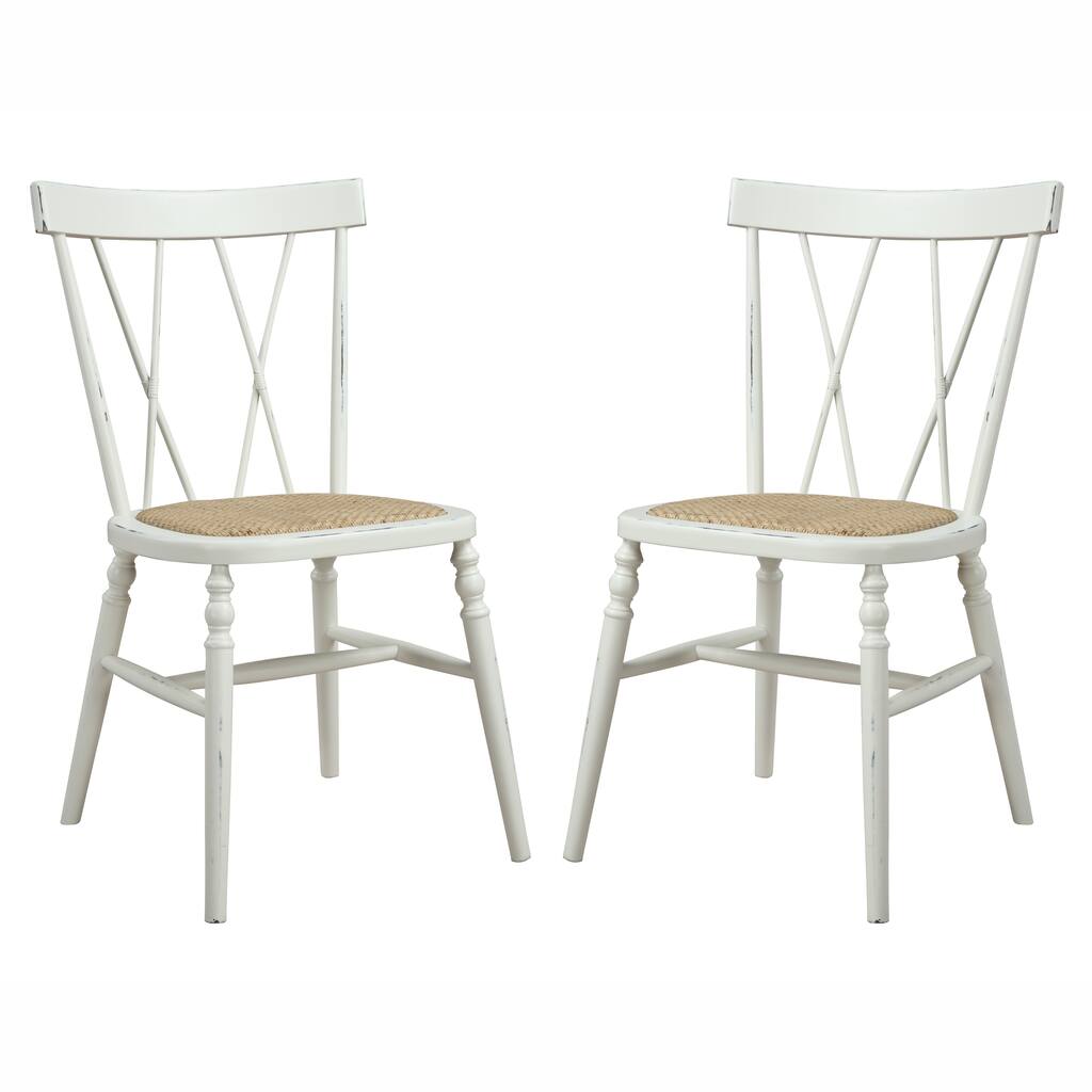 Handy Living Citybrook Antique White Dining Chairs (Set of 2)
