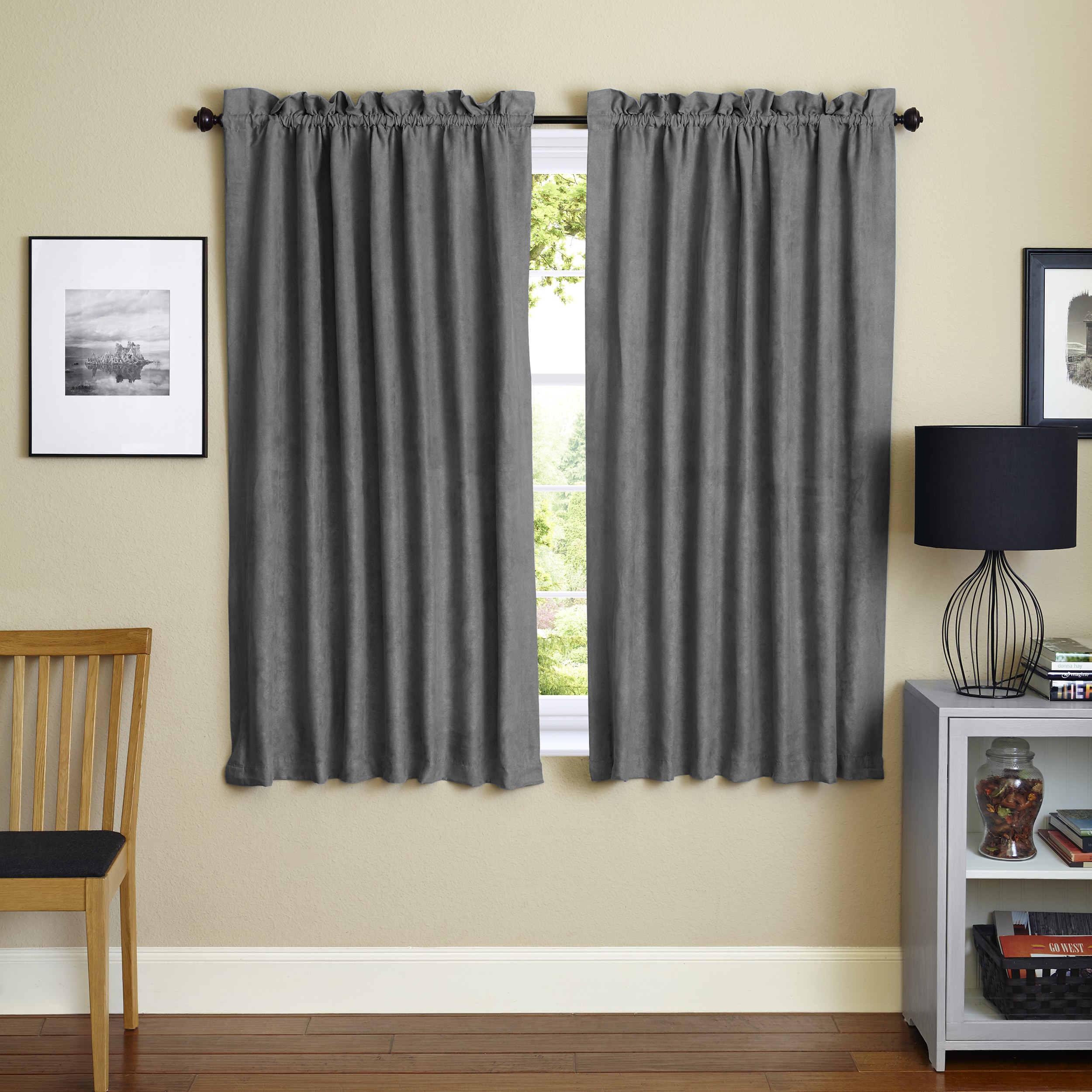 Shop Blazing Needles 63 Inch Microsuede Blackout Curtain Panel