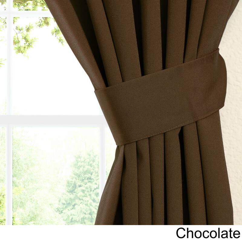 Blazing Needles 63-inch by 52-inch Twill Curtain Panels (Set of 2) - 52 x 63 - 52 x 63