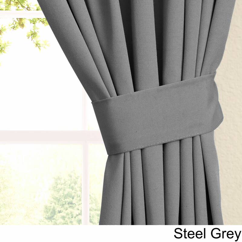Blazing Needles 63-inch by 52-inch Twill Curtain Panels (Set of 2) - 52 x 63 - 52 x 63