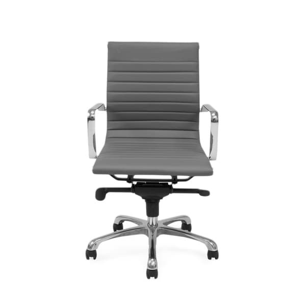 Shop Aurelle Home Low Back Grey Office Chair - On Sale - Free Shipping ...