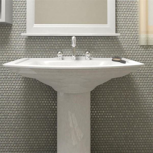 Somertile 12x12 625 Inch Penny Grey Eye Porcelain Mosaic Floor Somertile 12x12 625 Inch Penny Grey Eye Porcelain Mosaic Floor And Wall Tile