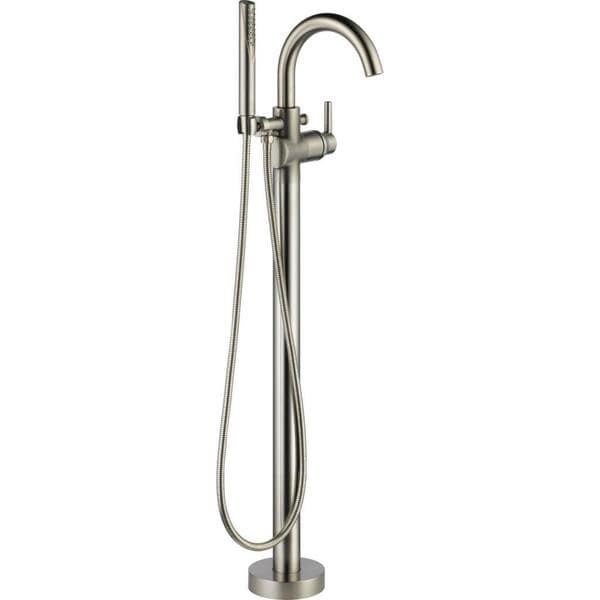 Shop Delta Trinsic Free Standing Tub Filler Faucet With Hand Shower And   Delta Brilliance Stainless Trinsic Floor Mount Tub Filler 81541dab F762 430c 863f 98d38e22511f 600 