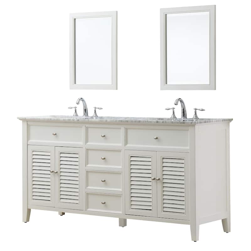 Direct Vanity Sink 70 inch Shutter Double Vanity Sink Cabinet