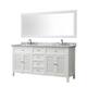 Option carrara white marble with 1 large mirror