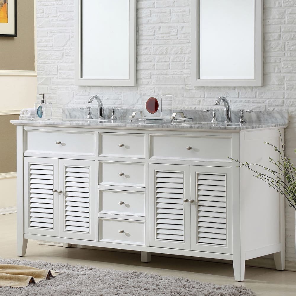 Direct Vanity Sink 70 inch Shutter Double Vanity Sink Cabinet