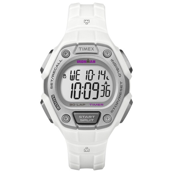 Shop Timex Women's Ironman Classic 30 Silvertone/ White Watch - Free ...