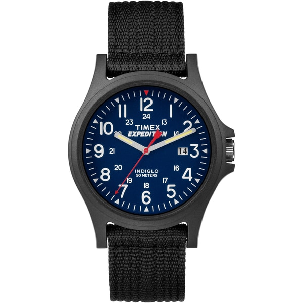 Timex Men's TW4999900 Expedition Acadia Blue/Black Black Fabric Strap Watch