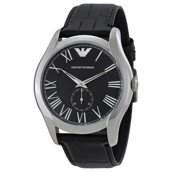 emporio armani leather watch