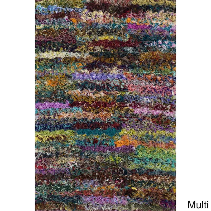 Alexander Home Payton Boho Shag Hand-Woven Rug - 3' x 5' /Surplus - Multi