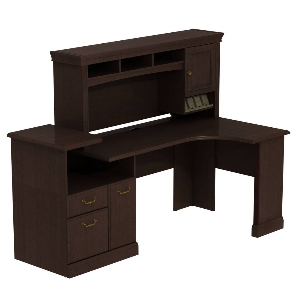 Syndicate Expandable Corner Workstation Desk with Hutch