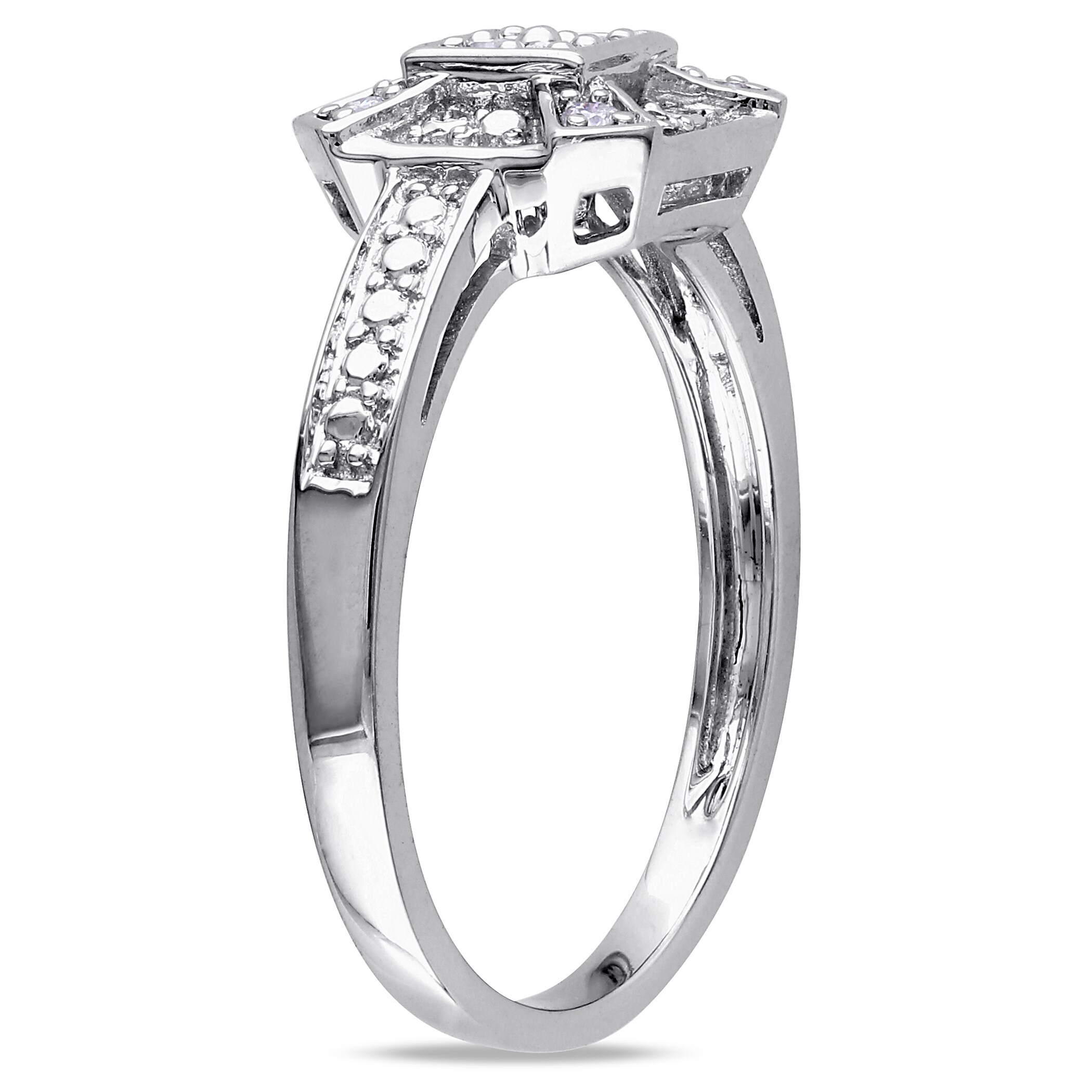 Size-9.75 Diamond Wedding Band in Sterling Silver 1/20 cttw, G-H,I2-I3 Size-9.75 Diamond Wedding Band in Sterling Silver 1/20 cttw, G-H,I2-I3
