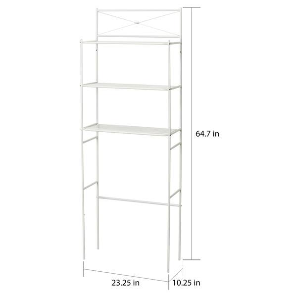 Zenith Home Cross Style Spacesaver Bathroom Shelf, Satin Nickel