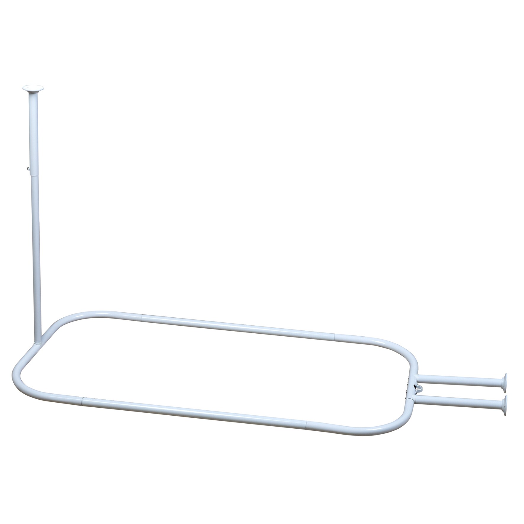 Shop Zenith Zenna Home White Clawfoot Tub Hoop Never Rust Shower