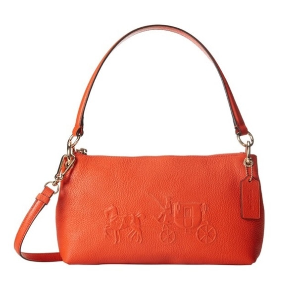 Shop Coach Embossed Horse and Carriage Leather Charley Crossbody Free