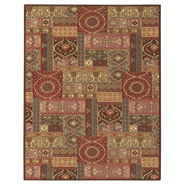 Grand Bazaar Tufted Wool & Viscose Artivia Rug in Rust - 5' x 8'