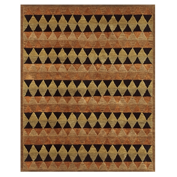 Grand Bazaar Tufted Wool & Viscose Contour Rug in Multi - 5' x 8'