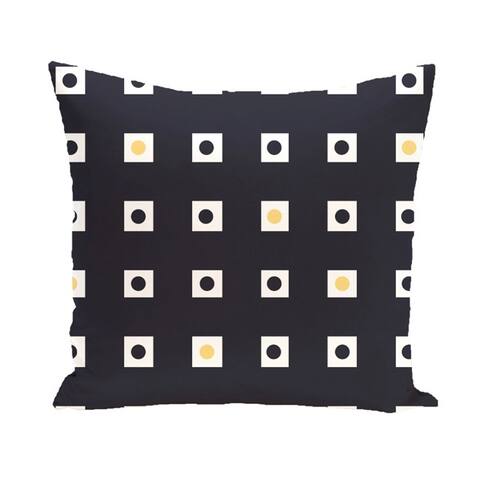 Abstract Check Geometric 18-inch Decorative Pillow