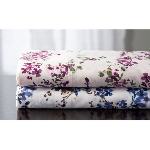 Brighton 350 Thread Count Cotton Rich Sateen Print Sheet Set