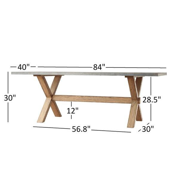 Shop Aberdeen Industrial Zinc Top Weathered Oak Trestle Dining