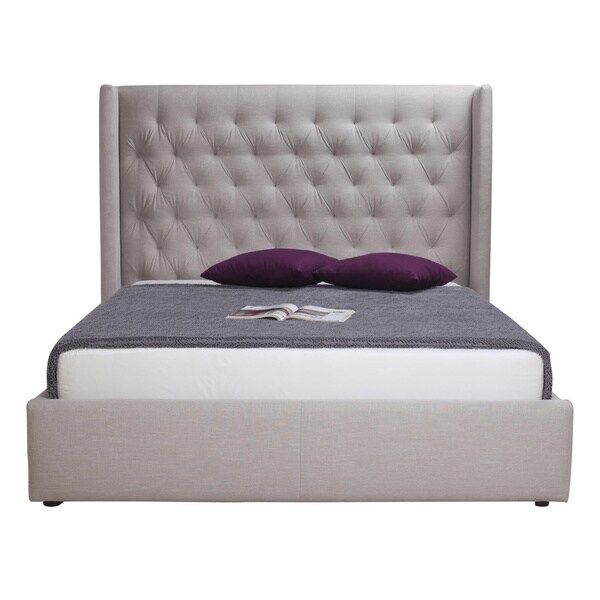 Shop Aurelle Home Grey Upholstered Storage Bed On Sale Free