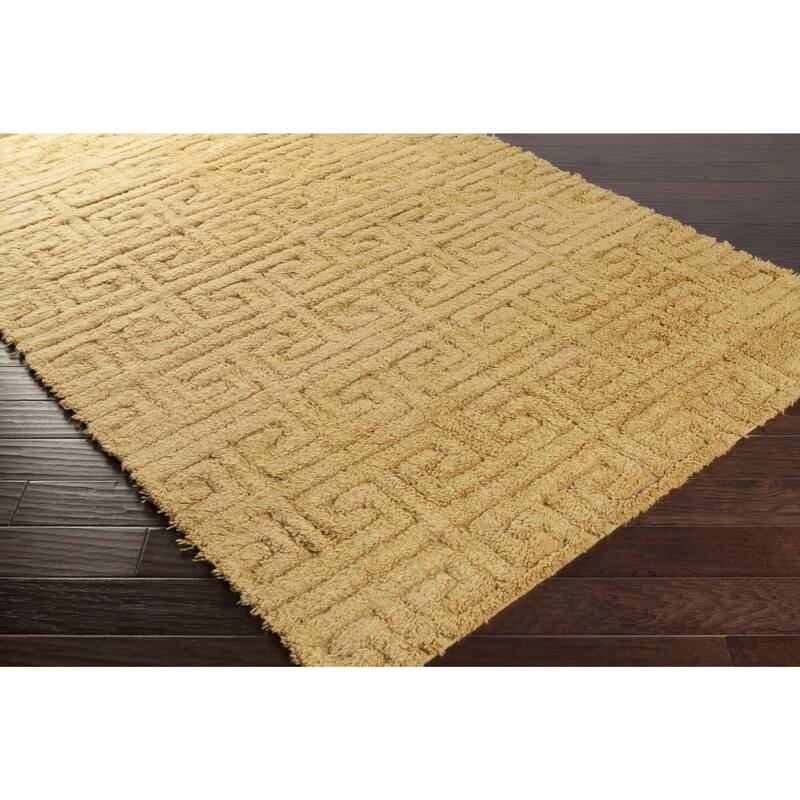 Hand-Woven Matthew Solid Pattern Wool Area Rug