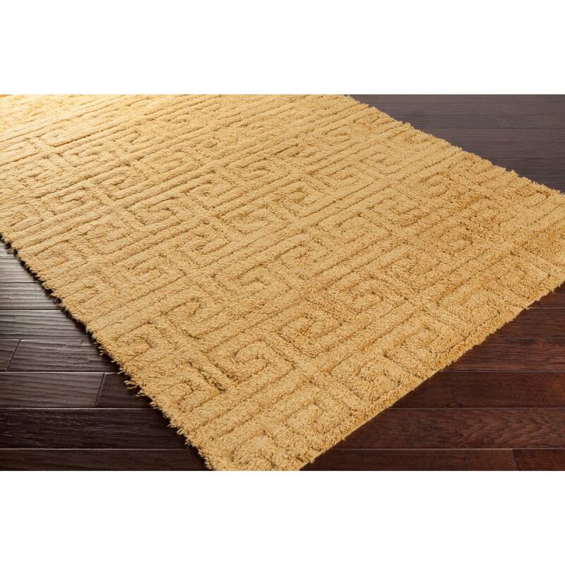 Hand-Woven Matthew Solid Pattern Wool Area Rug