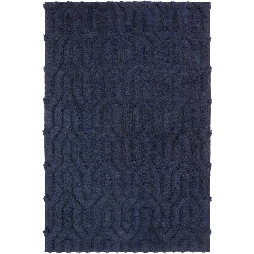 Hand-Woven Matilda Solid Pattern Wool Area Rug