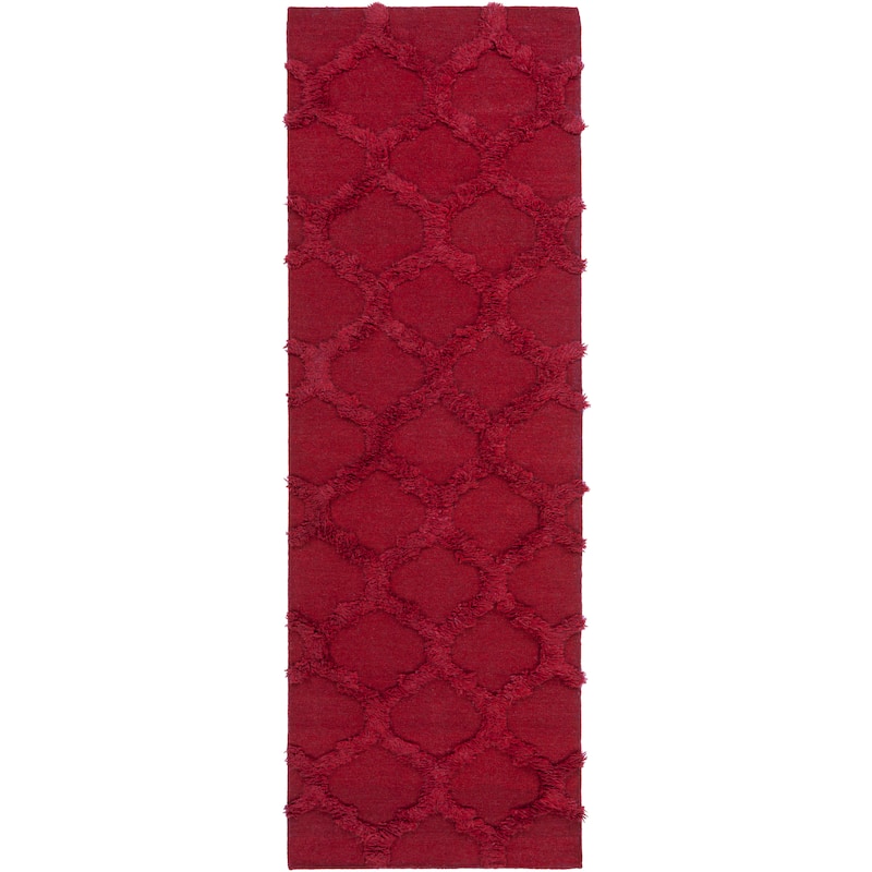 Hand-Woven Marilyn Lattice Pattern Wool Area Rug