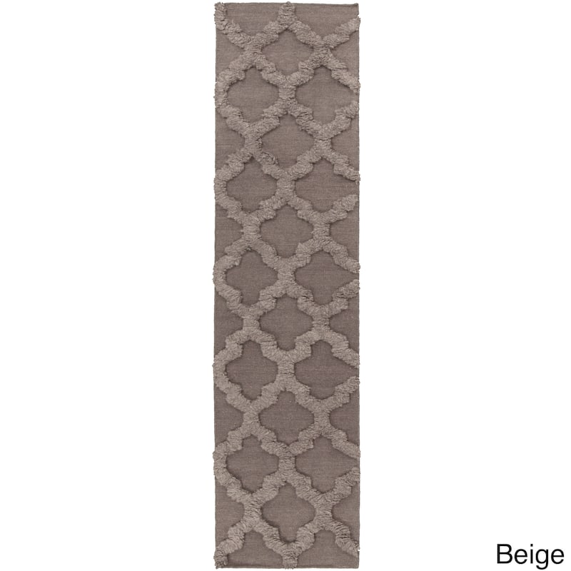 Hand-Woven Marilyn Lattice Pattern Wool Area Rug