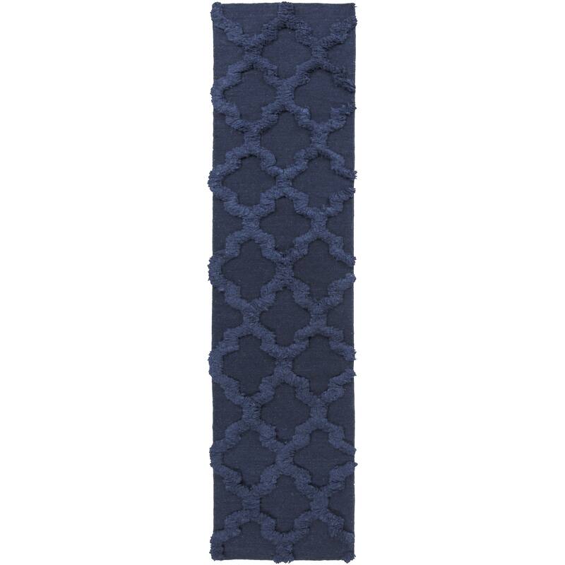 Hand-Woven Marilyn Lattice Pattern Wool Area Rug