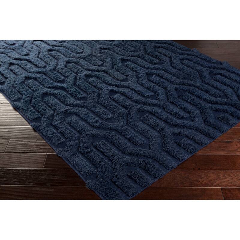 Hand-Woven Matilda Solid Pattern Wool Area Rug