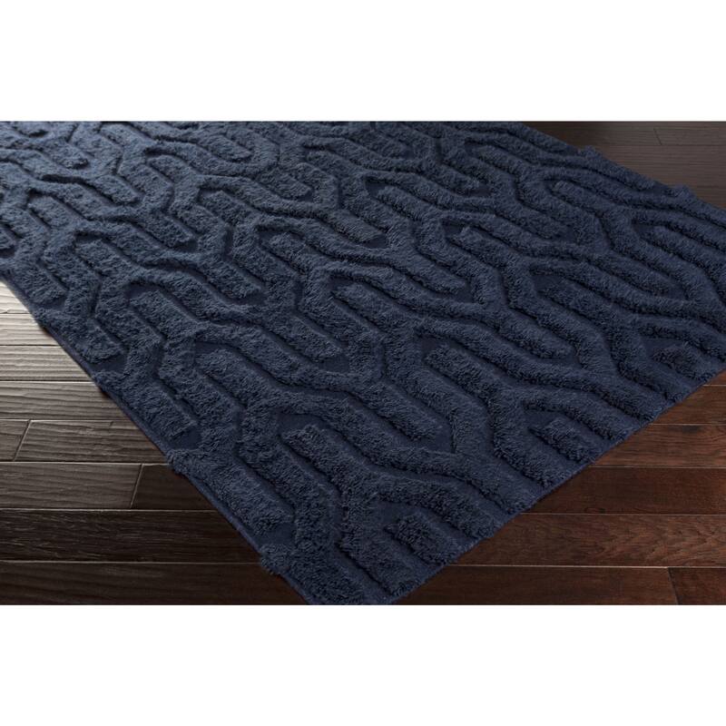 Hand-Woven Matilda Solid Pattern Wool Area Rug