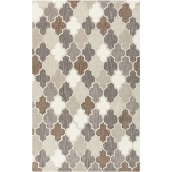 Hand-Tufted Randall Geometric Pattern Wool Area Rug