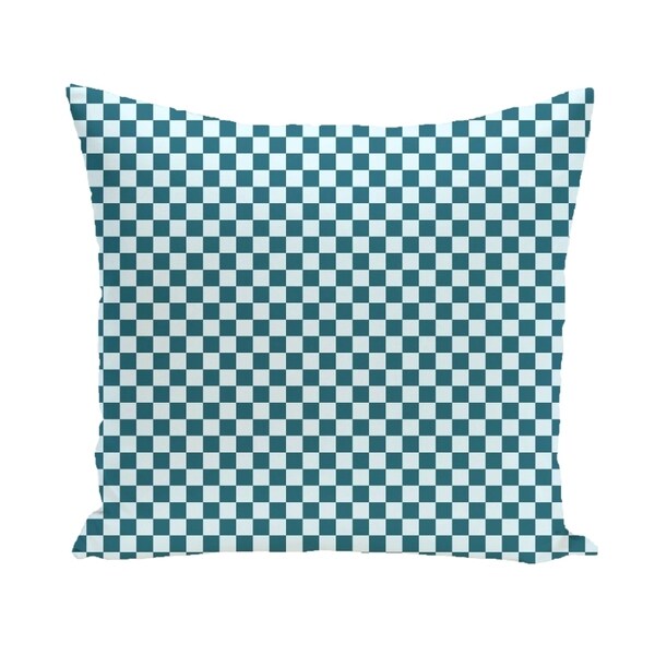 Small Check Geometric 16-inch Decorative Pillow
