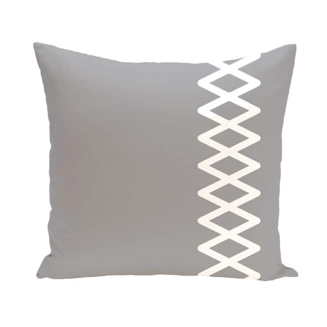 Side Diamond Stripe Geometric 16-inch Decorative Pillow