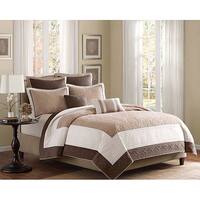 madison park vivian polyester taupe solid tufted 7 piece madison park vivian polyester taupe solid tufted 7 piece