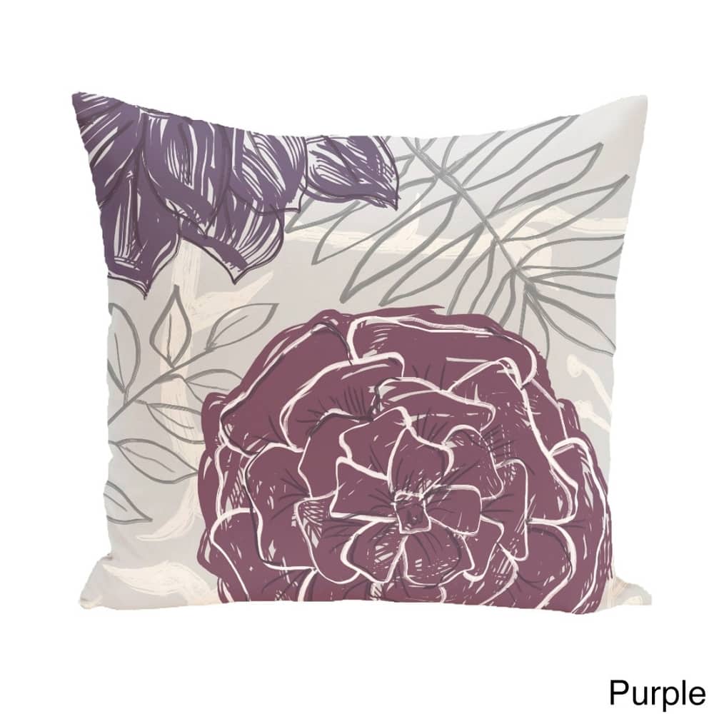 Tropical Floral 16-inch Decorative Pillow