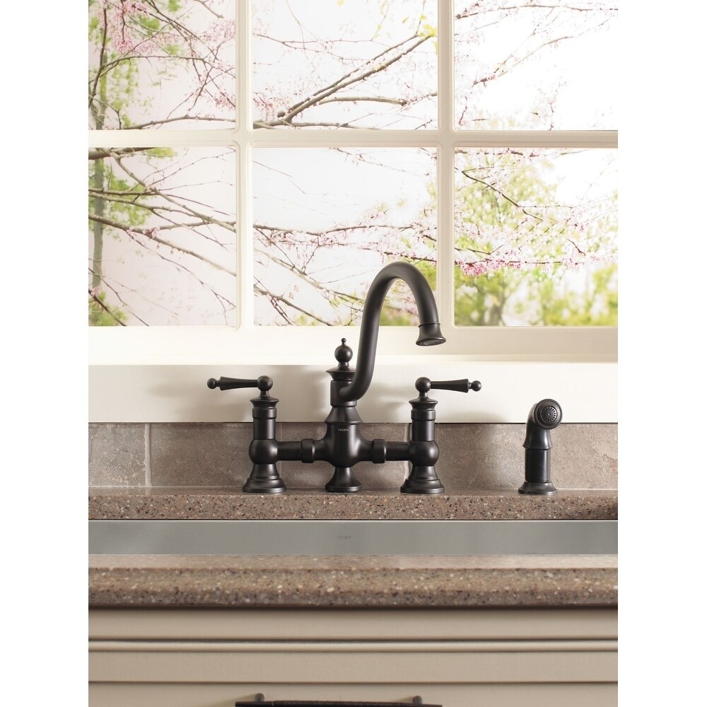 Shop Moen Waterhill Two Handle High Arc Kitchen Faucet S713wr