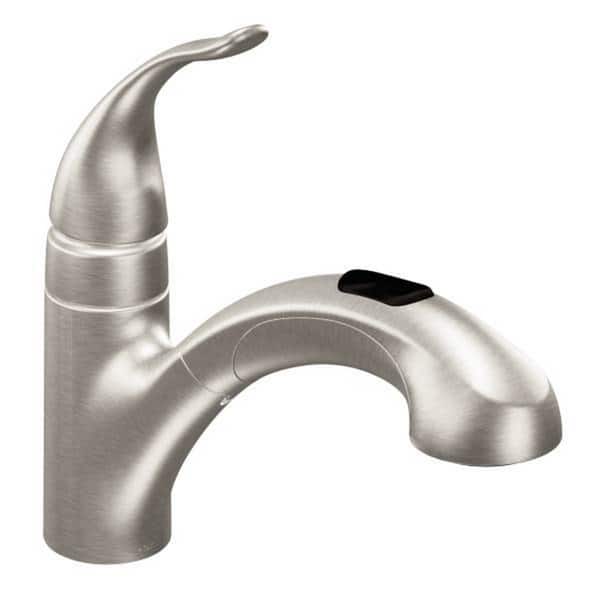 slide 1 of 1, Moen Integra 67315SRS Spot Resist Stainless Steel Kitchen Faucet