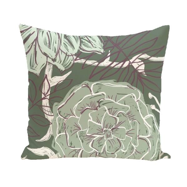 Shop Abstract Floral And Leaf Design 18 Inch Decorative Pillow