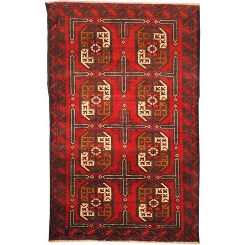 Handmade One-of-a-Kind Balouchi Wool Rug (Afghanistan) - 2'9 x 4'4