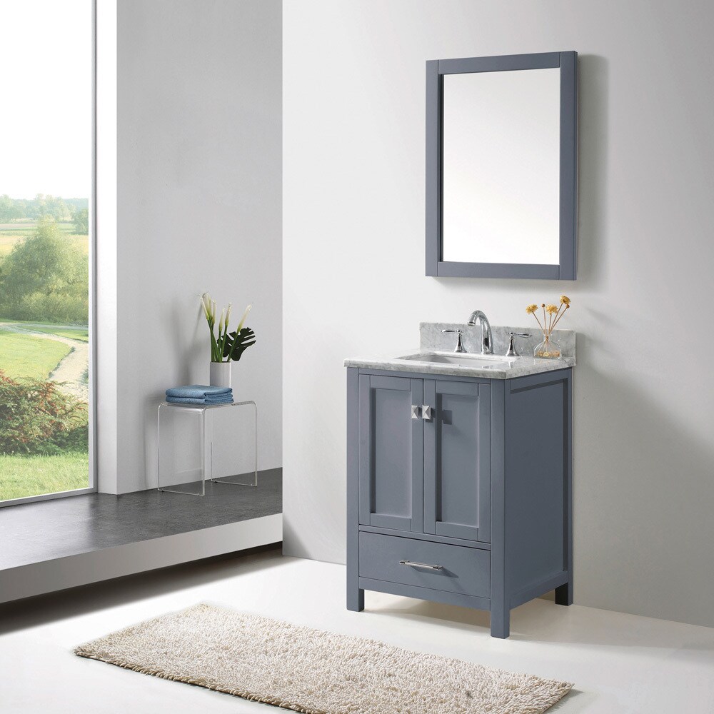 Virtu Usa Caroline Avenue 24 Inch Grey Single Bathroom Vanity Virtu Usa Caroline Avenue 24 Inch Grey Single