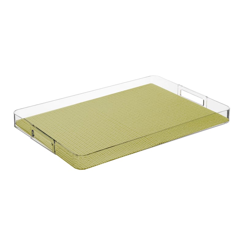 Fishnet Rectangular Lucite Serving Tray