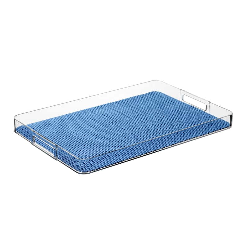 Fishnet Rectangular Lucite Serving Tray