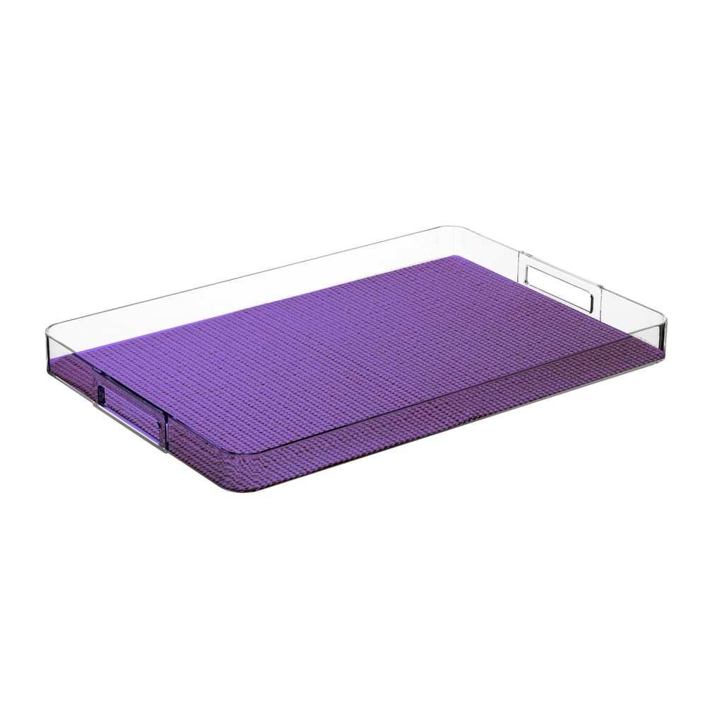 Fishnet Rectangular Lucite Serving Tray